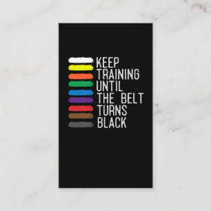 Tarjeta De Visita Motivación del cinturón negro Taekwondo Jiu Jitsu 