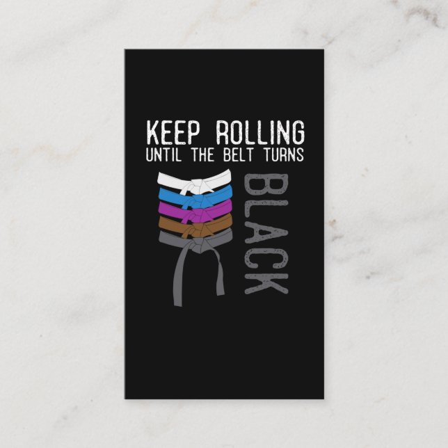 Tarjeta De Visita Motivación divertida Jiu Jitsu Black Belt (Anverso)