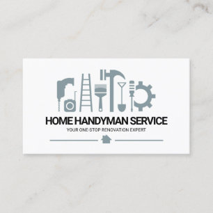 Tarjeta De Visita Motivo de herramientas de mano de construcción ret