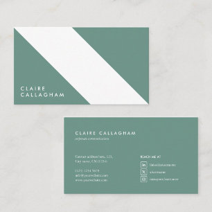 Tarjeta De Visita motivo geométrico moderno minimalista verde