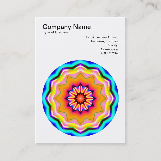 Tarjeta De Visita Motivo Mandala 016 (Anverso)