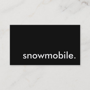 Tarjeta De Visita moto de nieve.