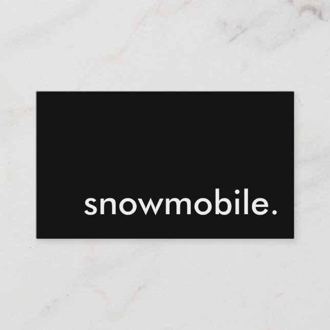 Tarjeta De Visita moto de nieve. (Anverso)