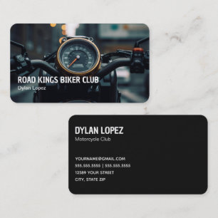 Tarjeta De Visita Moto del Biker Club