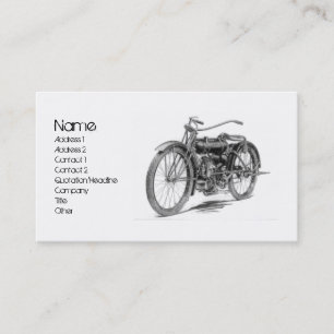 Tarjeta De Visita Motocicleta 1918 del vintage