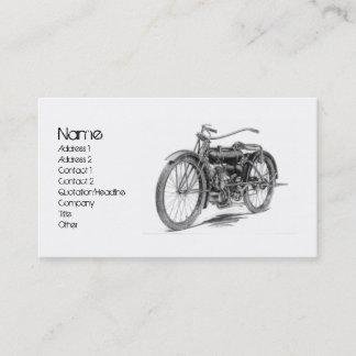 Tarjeta De Visita Motocicleta 1918 del vintage