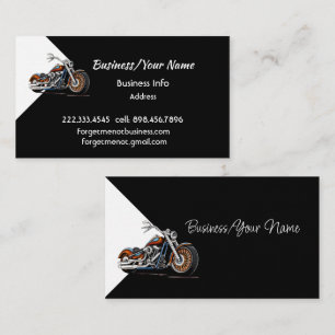 Tarjeta De Visita Motocicleta Clásica Profesional Moderna