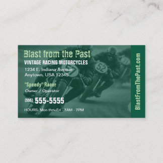 Tarjeta De Visita Motocicleta de carreras vintage | Motores clásicos