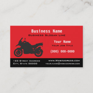 Tarjeta De Visita Motocicleta de Turismo Deportivo   Motocicleta Mod