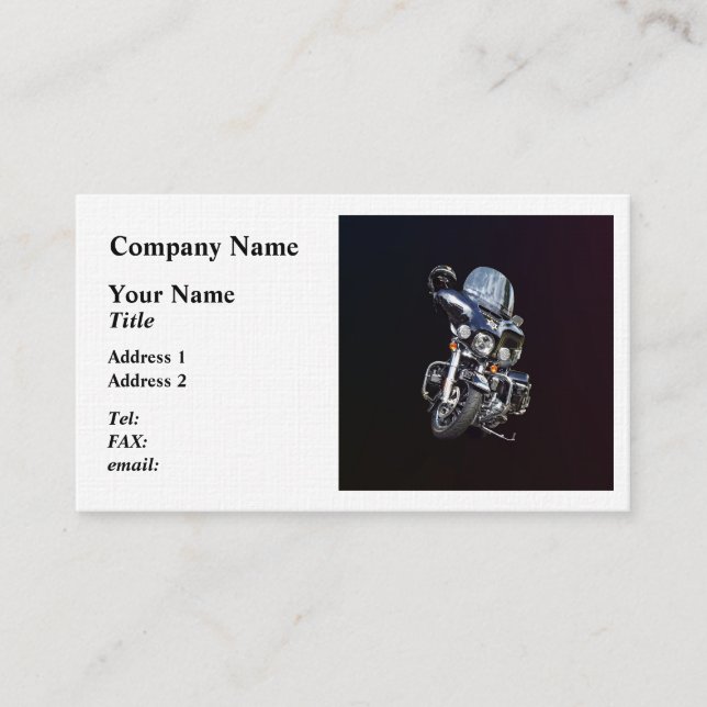 Tarjeta De Visita Motocicleta del sheriff (Anverso)