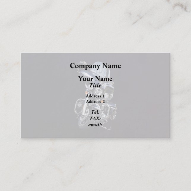 Tarjeta De Visita Motocicleta del sheriff (Anverso)