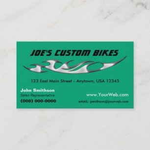 Tarjeta De Visita Motocicleta personalizada Tienda de bicicletas p