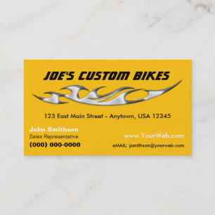 Tarjeta De Visita Motocicleta personalizada Tienda de bicicletas p