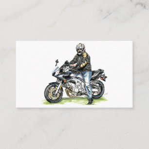 Tarjeta De Visita Motocicleta y motociclista