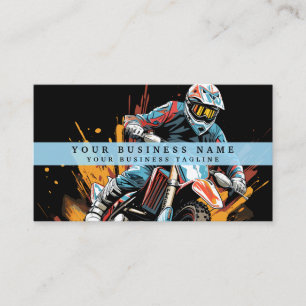 Tarjeta De Visita Motociclista moderno de motocrós