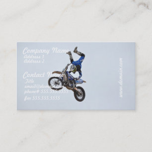 Tarjeta De Visita Motocrós que vuela arriba