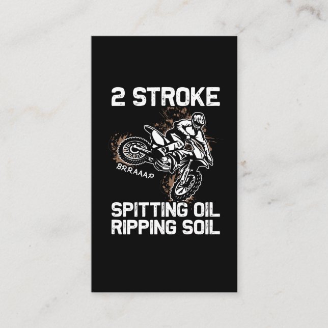 Tarjeta De Visita Motocross Dirt Bike Offroad Motorbike Sport (Anverso)