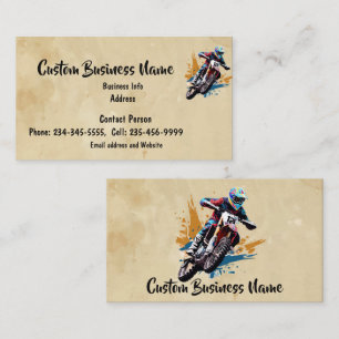Tarjeta De Visita Motocross Motorcycle Bicicleta personalizado