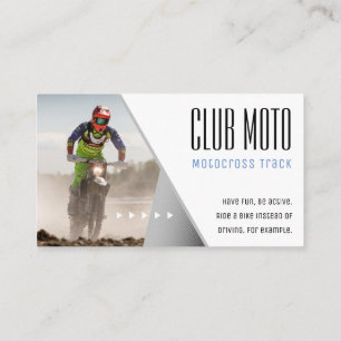 Tarjeta De Visita Motocross Track   Motociclista