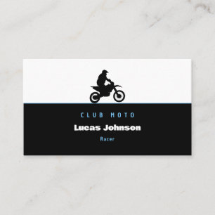 Tarjeta De Visita Motocross Track   Motociclista