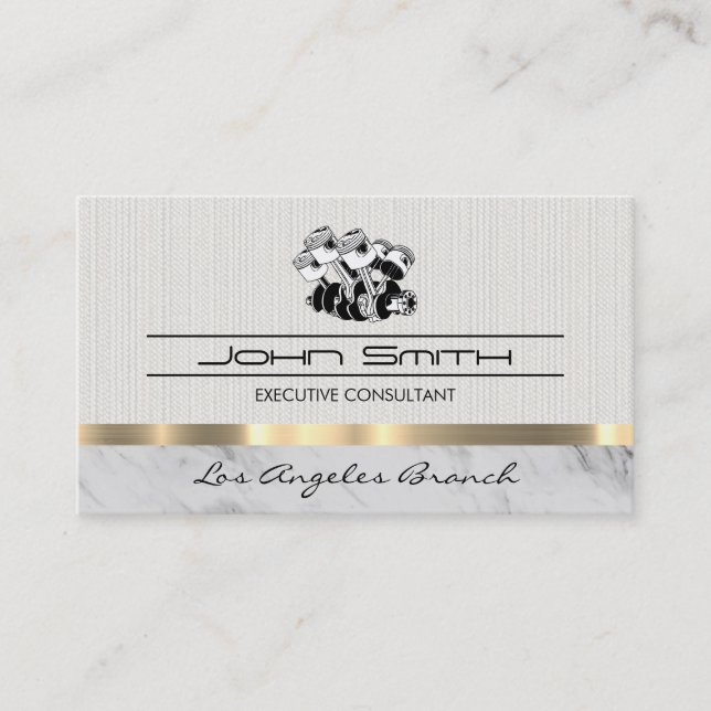 Tarjeta De Visita Motor de Piston Car (Anverso)