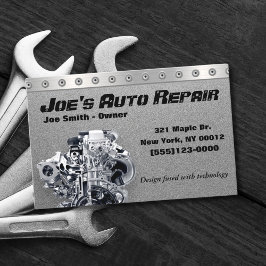 Tarjeta De Visita Motor de reparación mecánica automática del automó