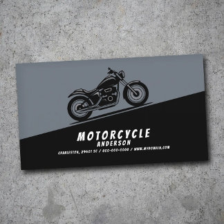Tarjeta De Visita Motorcycle Diagonally