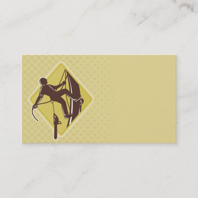 Tarjeta De Visita motosierra del agrónomo del cirujano de árbol del (Anverso)