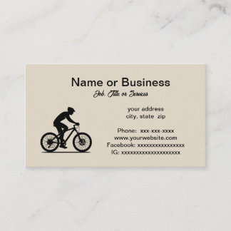 Tarjeta De Visita Mountain biking