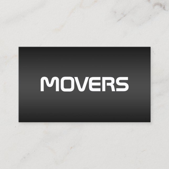 Tarjeta De Visita Movers Black (Anverso)