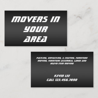 Tarjeta De Visita Movers Transportation