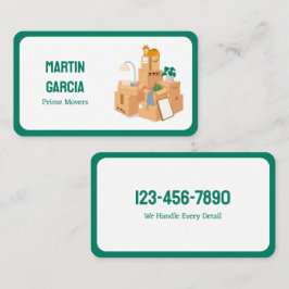 Tarjeta De Visita Moviendo la reubicación