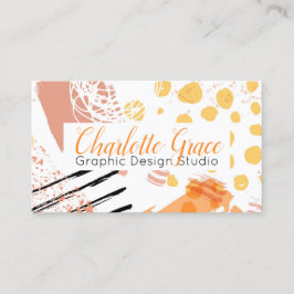 Tarjeta De Visita Movimiento del cepillo del diseño gráfico