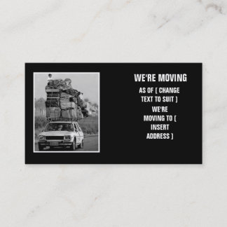 Tarjeta De Visita Movimiento hilarante de la casa