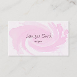 Tarjeta De Visita Movimientos del cepillo del rosa de la acuarela