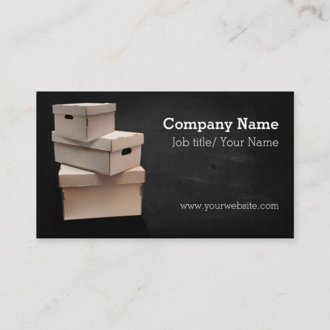 Tarjeta De Visita Moving company/Box/Boxes/Cardboard company (Anverso)