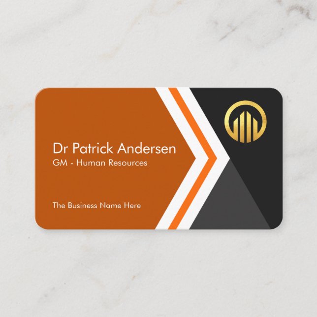 Tarjeta De Visita Moving Forward Arrows To Success Founder (Anverso)