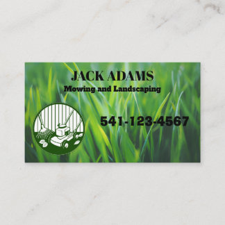 Tarjeta De Visita Mowing and Landscaping Business Card