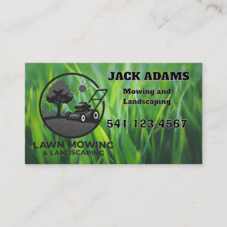 Tarjeta De Visita Mowing and Landscaping Business Card