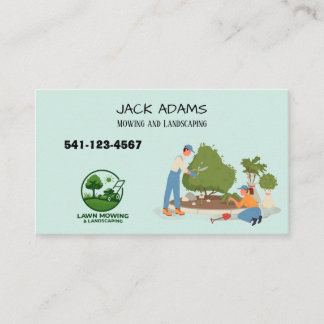 Tarjeta De Visita Mowing and Landscaping Business Card