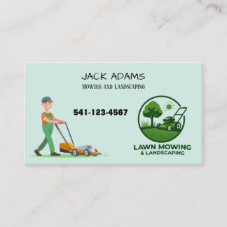 Tarjeta De Visita Mowing and Landscaping Business Card