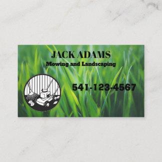 Tarjeta De Visita Mowing and Landscaping Business Card
