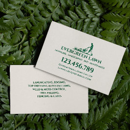 Tarjeta De Visita Mowing Lawn Care Grass Landscaping Services Green