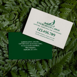 Tarjeta De Visita Mowing Lawn Care Grass Landscaping Services Green