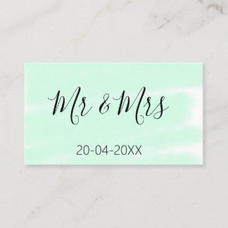 Tarjeta De Visita Mr & Mrs add family name date year wedding favor g
