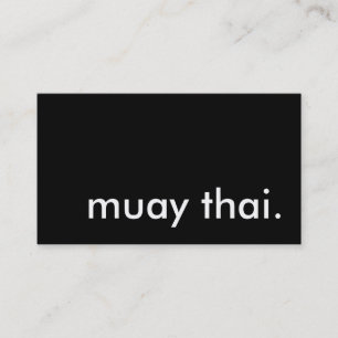 Tarjeta De Visita muay thai.