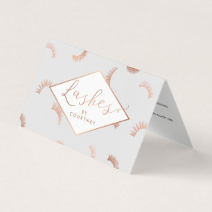 Tarjeta De Visita Mucha de azotes Salon Gris/Oro Rosa después de la 