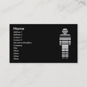 Tarjeta De Visita muchacho del código de barras