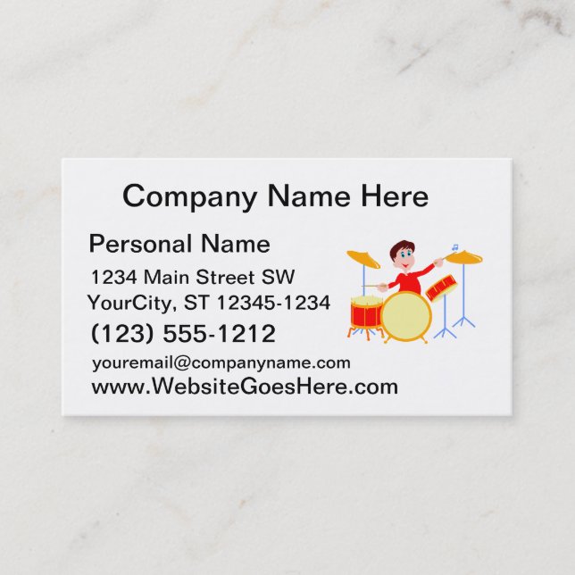 Tarjeta De Visita Muchacho del dibujo animado que juega los bordes (Anverso)