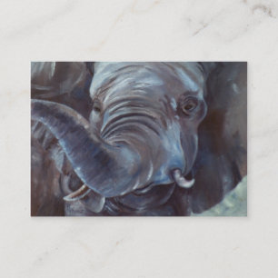 Tarjeta De Visita Muchacho grande ArtCard del elefante